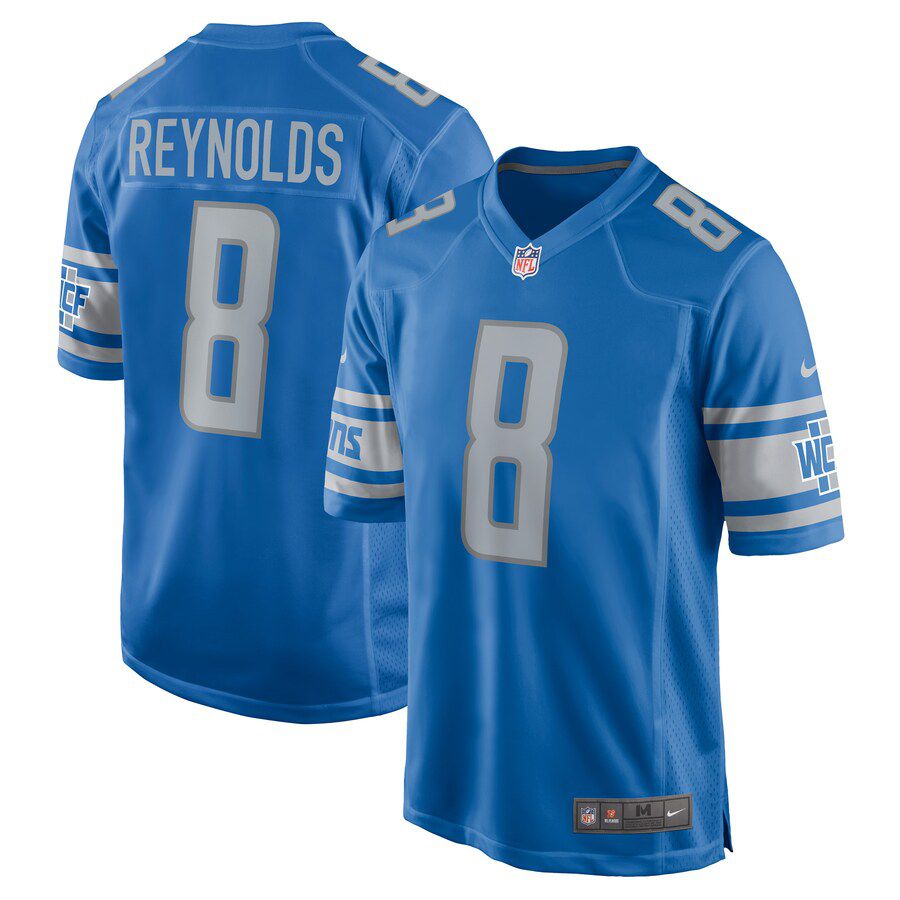 Men Detroit Lions #8 Josh Reynolds Nike Blue Player Game NFL Jersey